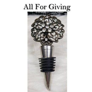 Vintage Flower Wine Bottle Stopper NWT